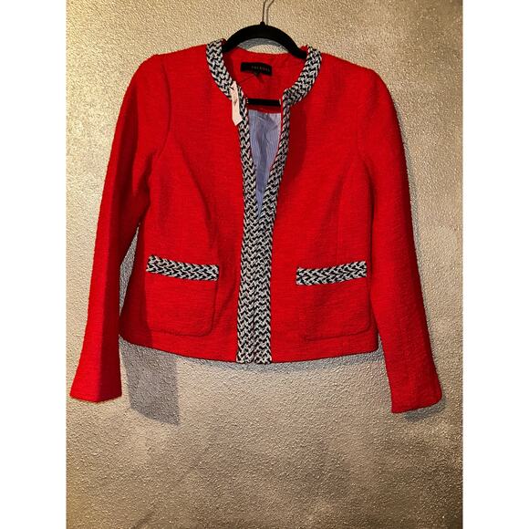 Talbots Barclays Preppy Academia Old Money Twee Red Gray Blazer - Picture 7 of 12